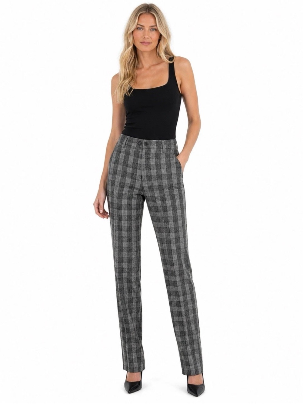 Etro Women's Plaid Wool Lightweight Trousers Pants Size 40 Italy or US 4 NWT